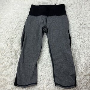 Lululemon Train Times Crop (17") Heathered Black / Black